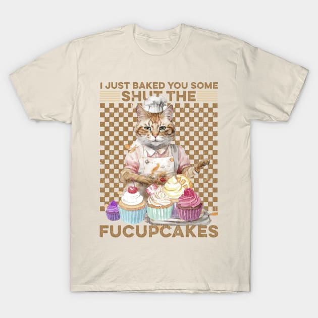 Fucupcakes - Retro Vintage T-Shirt by Real Pendy